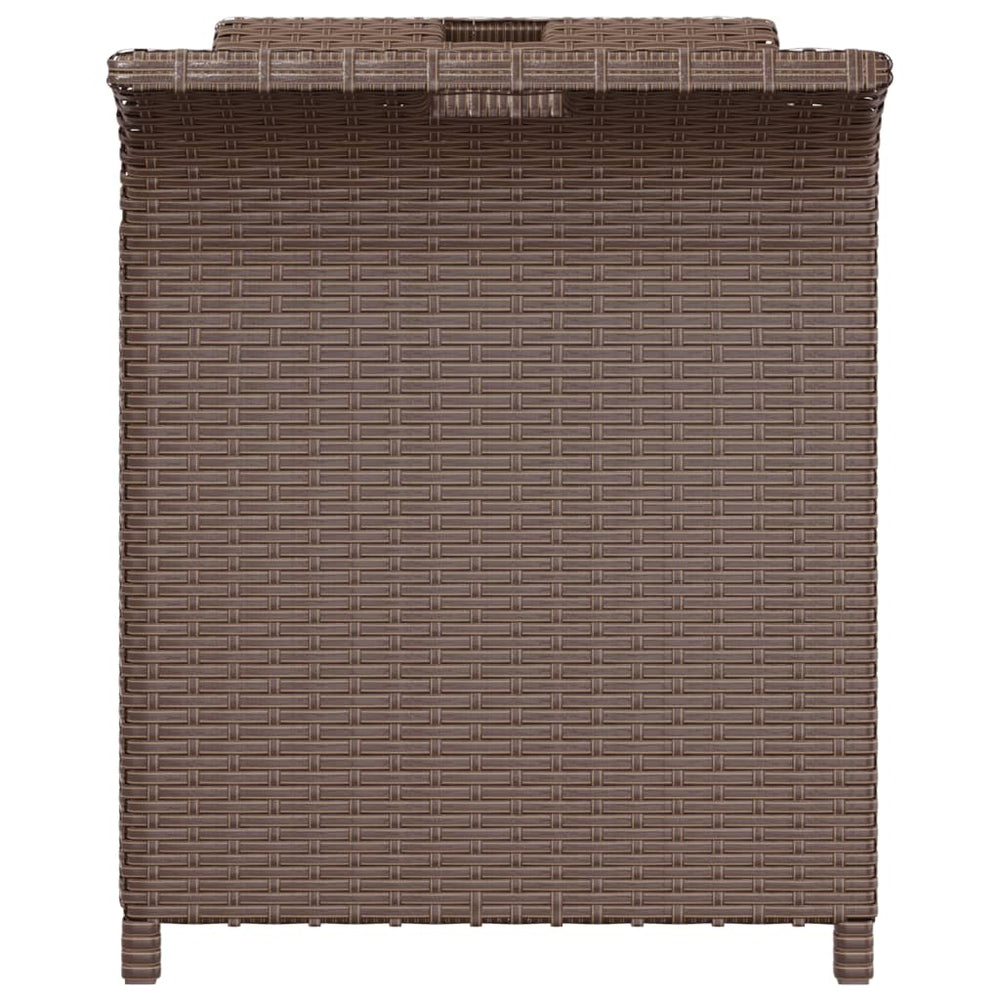 Tuinbank met kussen 116x46x57 cm poly rattan bruin MeubelReus