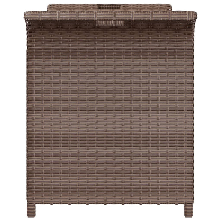 Tuinbank met kussen 116x46x57 cm poly rattan bruin MeubelReus