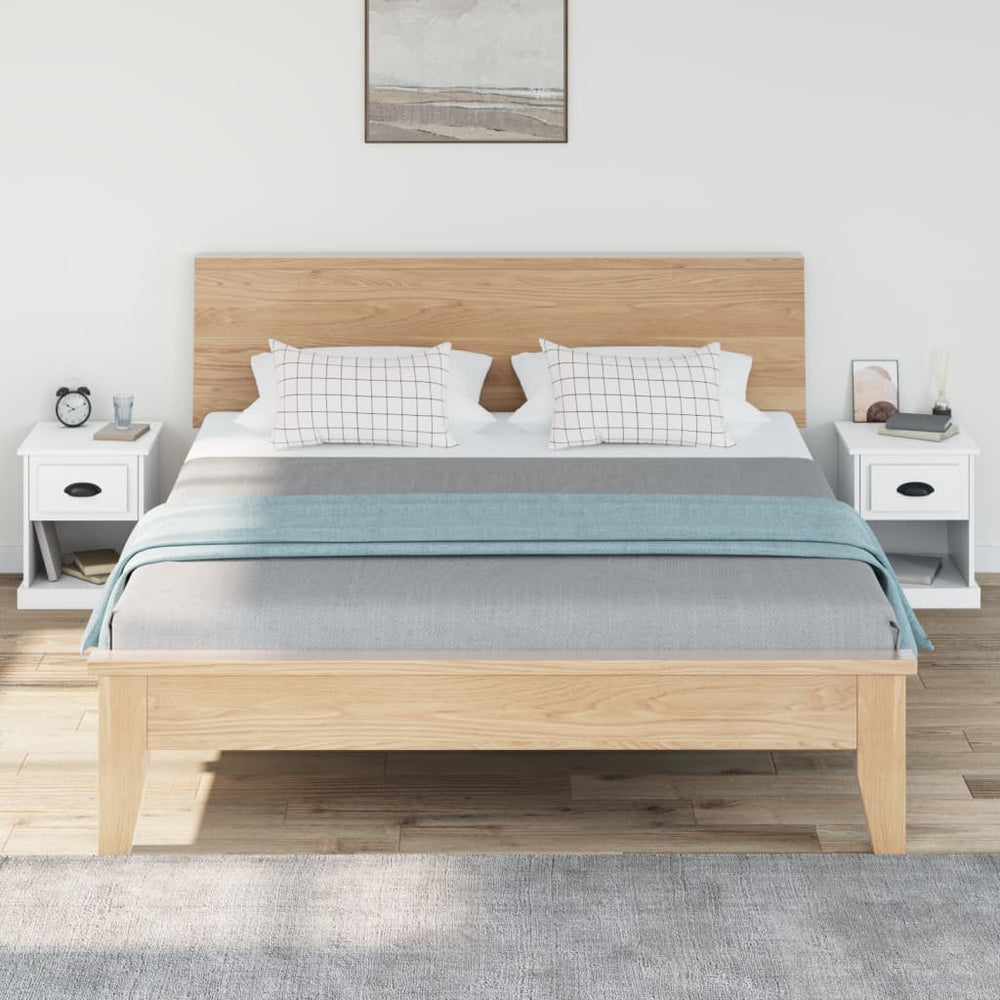Nachtkastjes 2 st 39x39x47,5 cm bewerkt hout wit MeubelReus