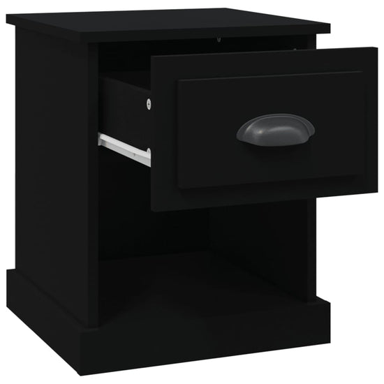 Nachtkastjes 2 st 39x39x47,5 cm bewerkt hout zwart MeubelReus