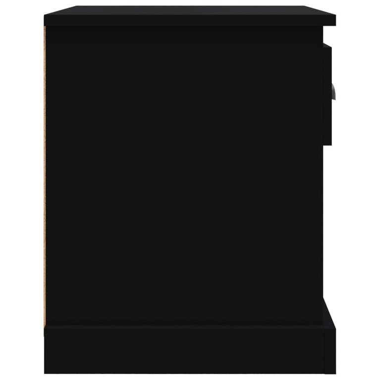 Nachtkastjes 2 st 39x39x47,5 cm bewerkt hout zwart MeubelReus