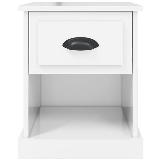 Nachtkastjes 2 st 39x39x47,5 cm bewerkt hout hoogglans wit MeubelReus
