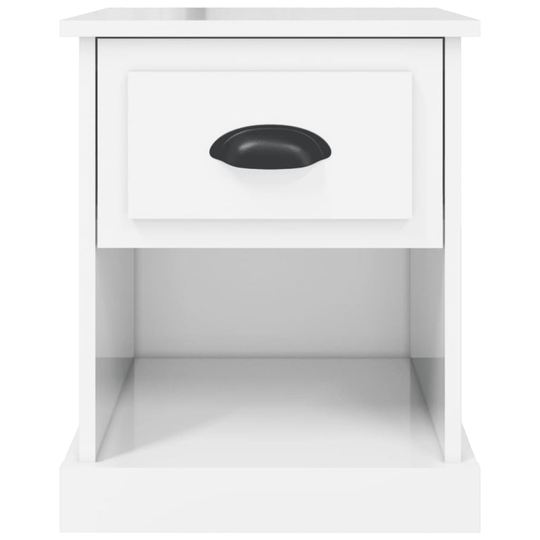 Nachtkastjes 2 st 39x39x47,5 cm bewerkt hout hoogglans wit MeubelReus