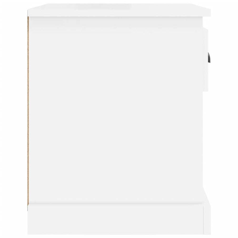 Nachtkastjes 2 st 39x39x47,5 cm bewerkt hout hoogglans wit MeubelReus