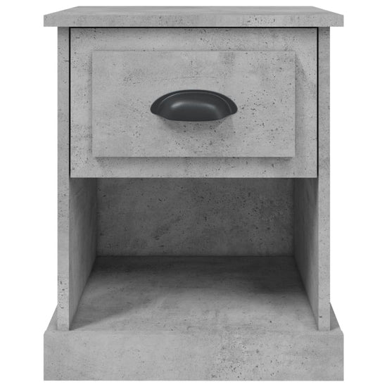 Nachtkastje 39x39x47,5 cm bewerkt hout betongrijs MeubelReus