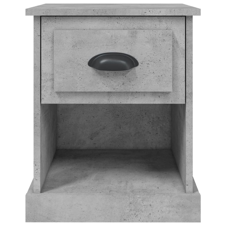 Nachtkastje 39x39x47,5 cm bewerkt hout betongrijs MeubelReus