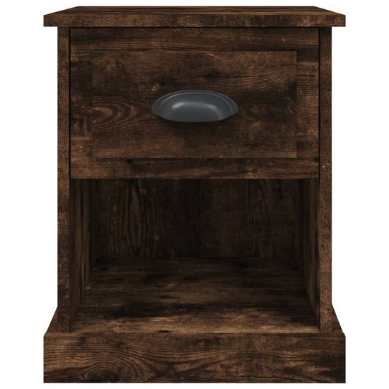 Nachtkastje 39x39x47,5 cm bewerkt hout gerookt eiken MeubelReus