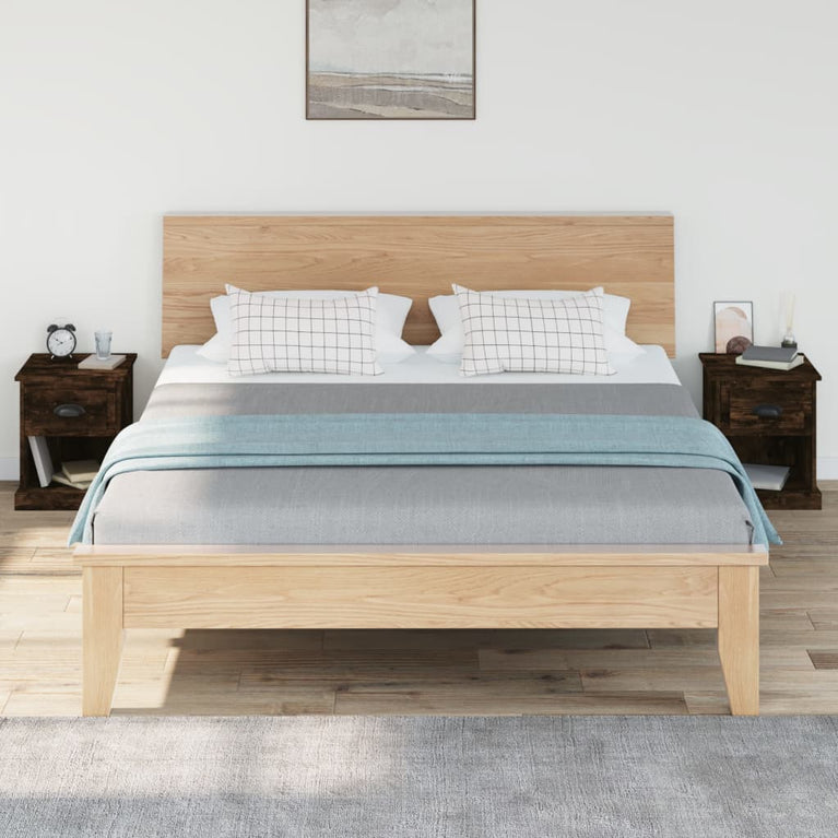 Nachtkastjes 2 st 39x39x47,5 cm bewerkt hout gerookt eikenkleur MeubelReus