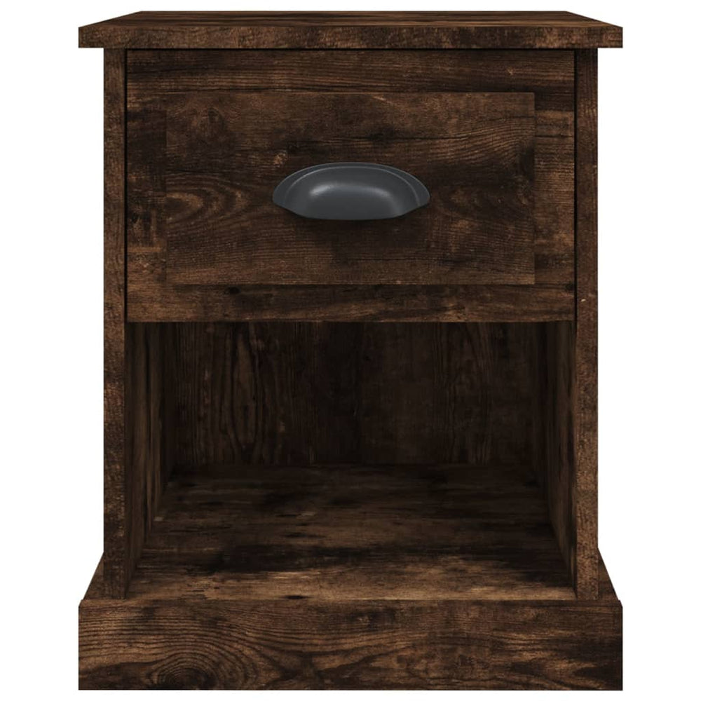 Nachtkastjes 2 st 39x39x47,5 cm bewerkt hout gerookt eikenkleur MeubelReus