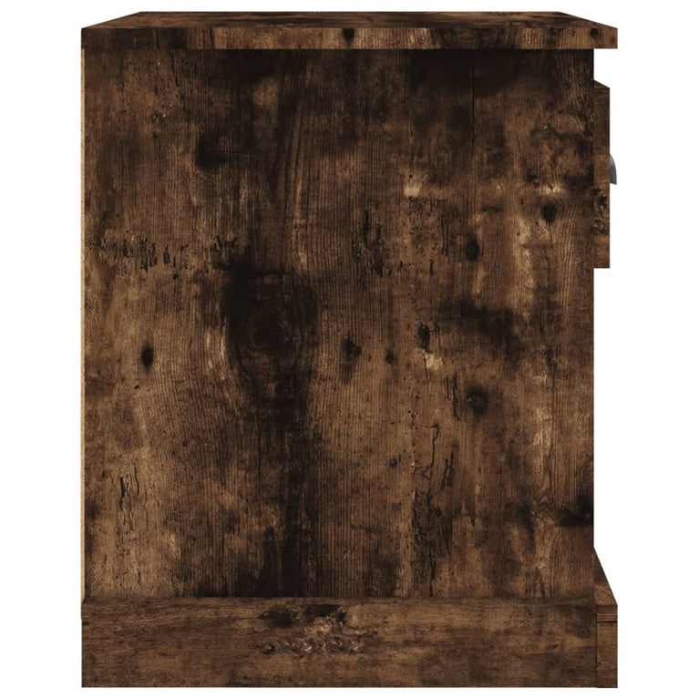 Nachtkastjes 2 st 39x39x47,5 cm bewerkt hout gerookt eikenkleur MeubelReus