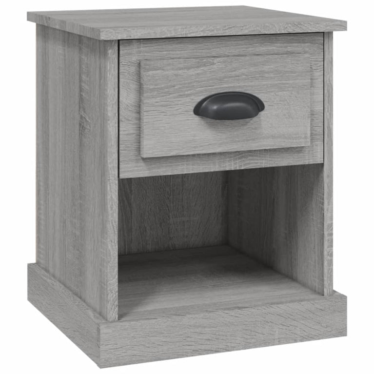 Nachtkastje 39x39x47,5 cm bewerkt hout grijs sonoma eikenkleur MeubelReus