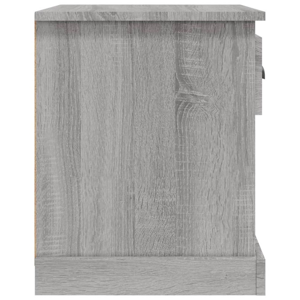Nachtkastje 39x39x47,5 cm bewerkt hout grijs sonoma eikenkleur MeubelReus