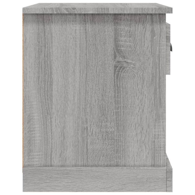 Nachtkastje 39x39x47,5 cm bewerkt hout grijs sonoma eikenkleur MeubelReus