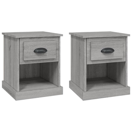 Nachtkastjes 2 st 39x39x47,5 cm bewerkt hout grijs sonoma eiken MeubelReus