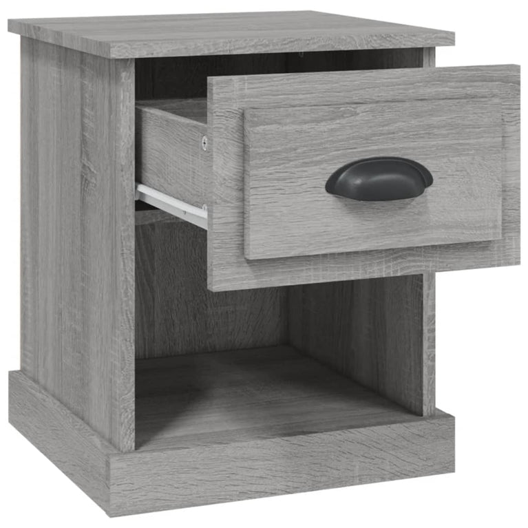 Nachtkastjes 2 st 39x39x47,5 cm bewerkt hout grijs sonoma eiken MeubelReus