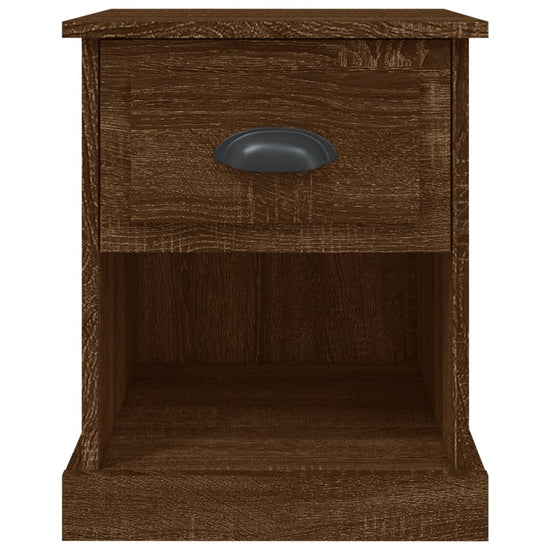 Nachtkastje 39x39x47,5 cm bewerkt hout bruin eikenkleur MeubelReus