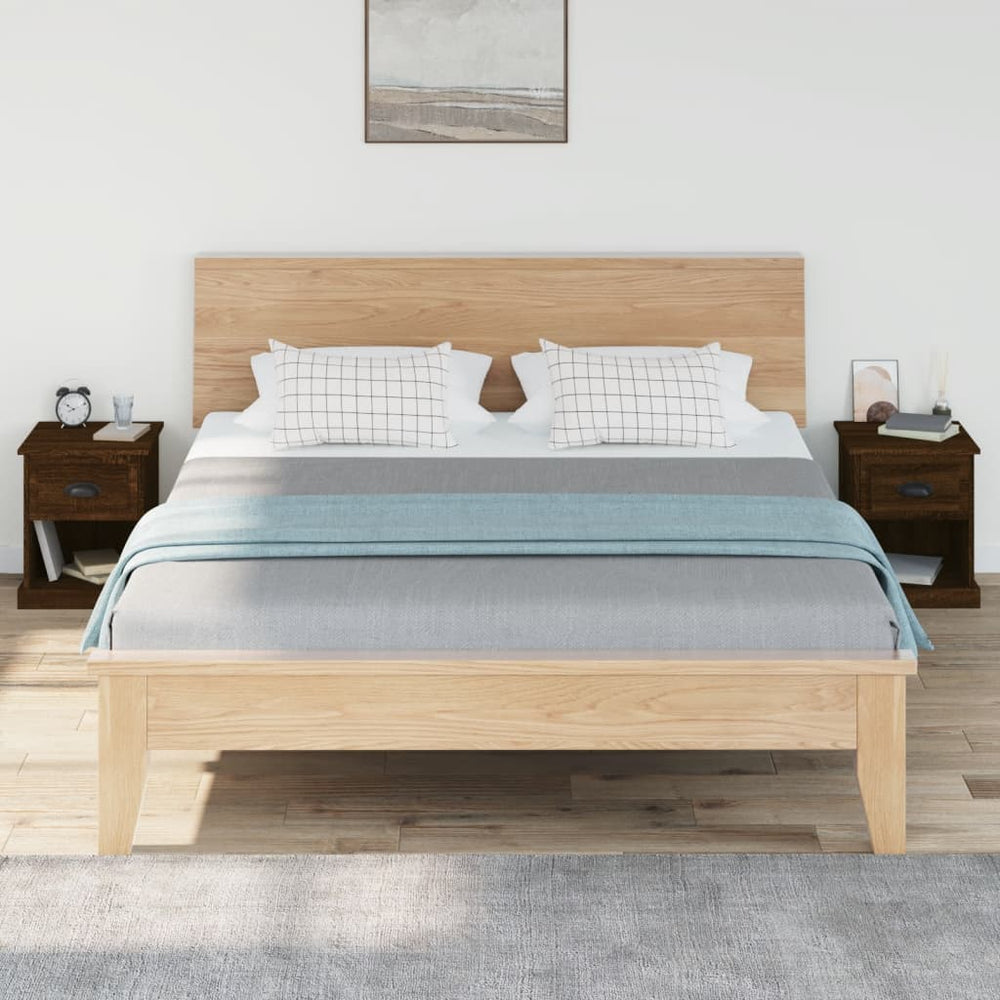 Nachtkastjes 2 st 39x39x47,5 cm bewerkt hout bruin eikenkleur MeubelReus
