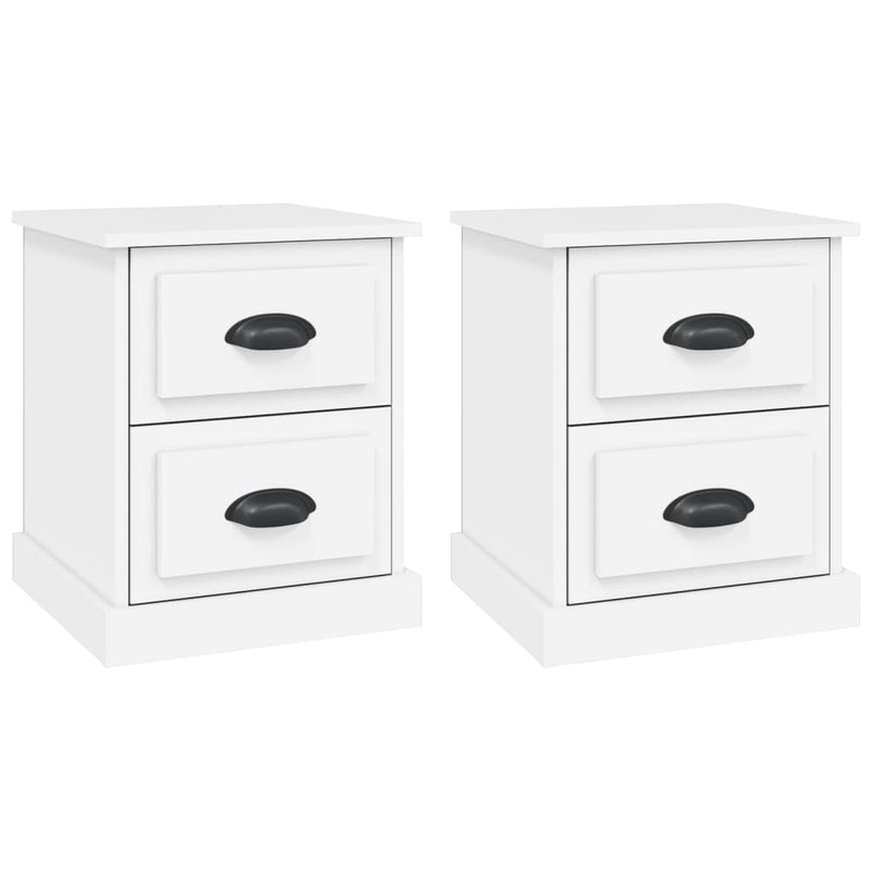 Nachtkastjes 2 st 39x39x47,5 cm bewerkt hout wit MeubelReus