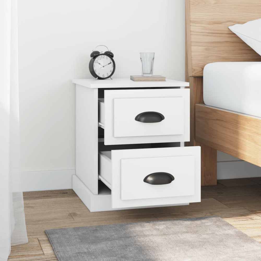 Nachtkastjes 2 st 39x39x47,5 cm bewerkt hout wit MeubelReus