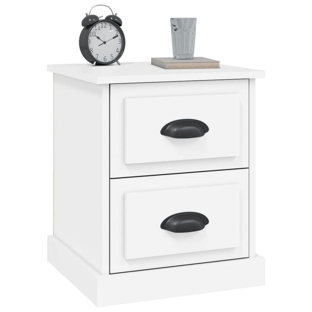 Nachtkastjes 2 st 39x39x47,5 cm bewerkt hout wit MeubelReus