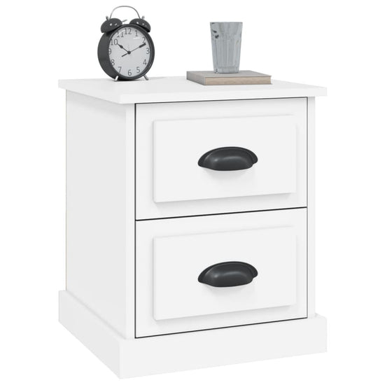 Nachtkastjes 2 st 39x39x47,5 cm bewerkt hout wit MeubelReus