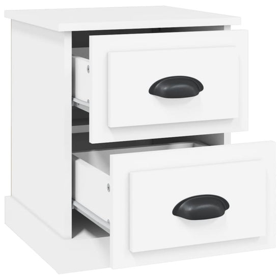 Nachtkastjes 2 st 39x39x47,5 cm bewerkt hout wit MeubelReus