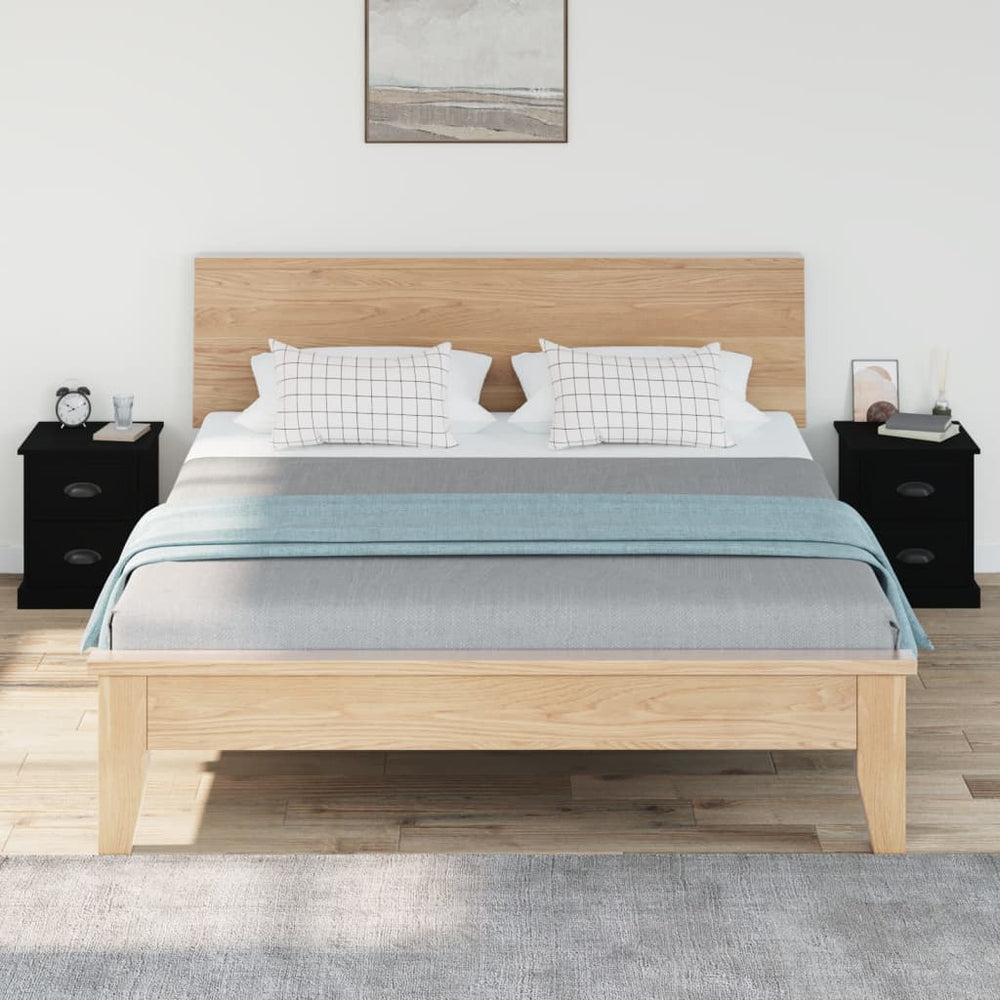 Nachtkastjes 2 st 39x39x47,5 cm bewerkt hout zwart MeubelReus