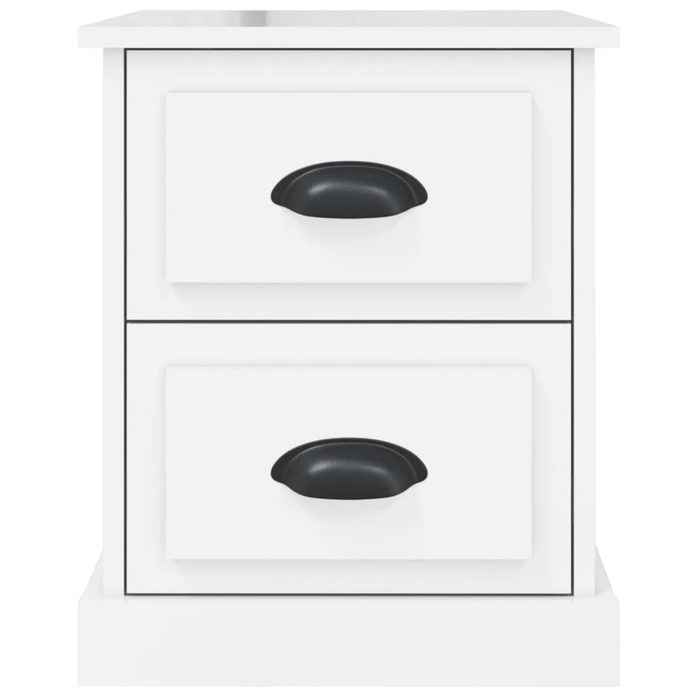 Nachtkastjes 2 st 39x39x47,5 cm bewerkt hout hoogglans wit MeubelReus