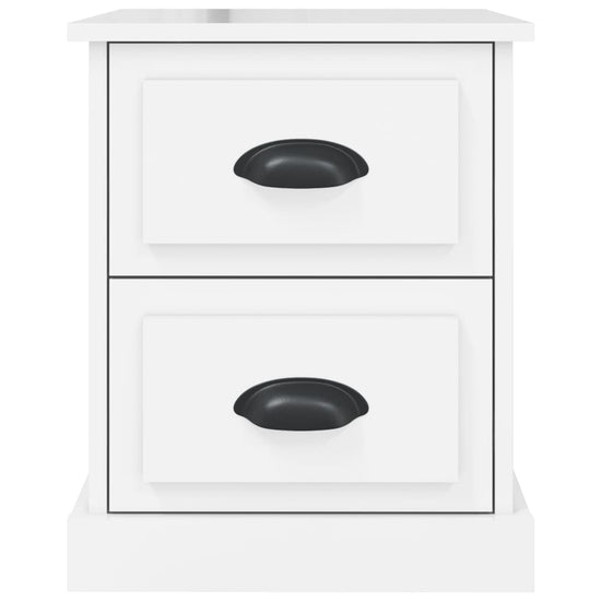 Nachtkastjes 2 st 39x39x47,5 cm bewerkt hout hoogglans wit MeubelReus