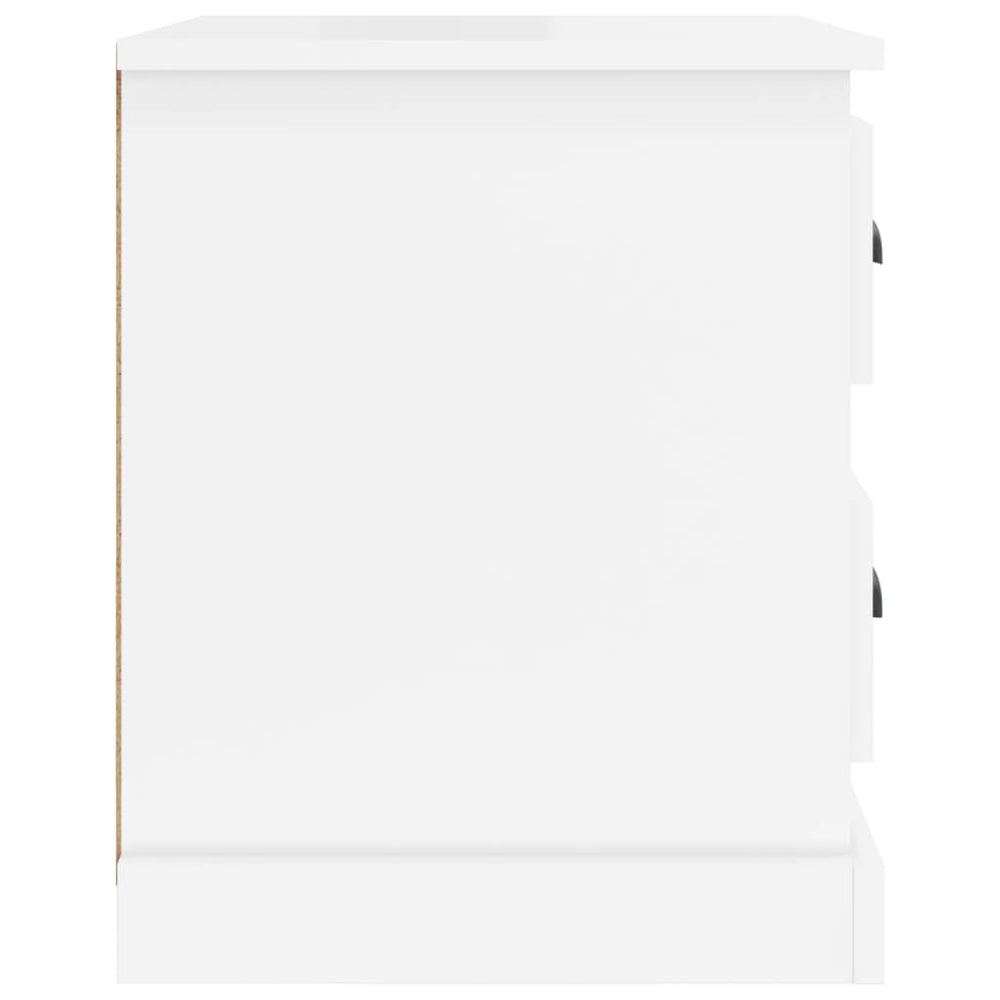 Nachtkastjes 2 st 39x39x47,5 cm bewerkt hout hoogglans wit MeubelReus