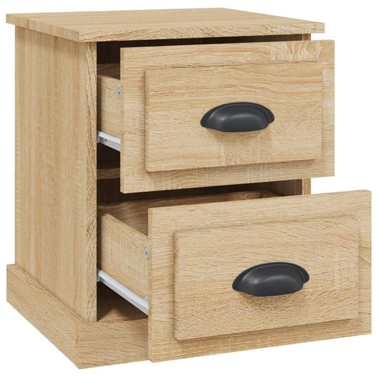 Nachtkastje 39x39x47,5 cm bewerkt hout sonoma eikenkleurig MeubelReus