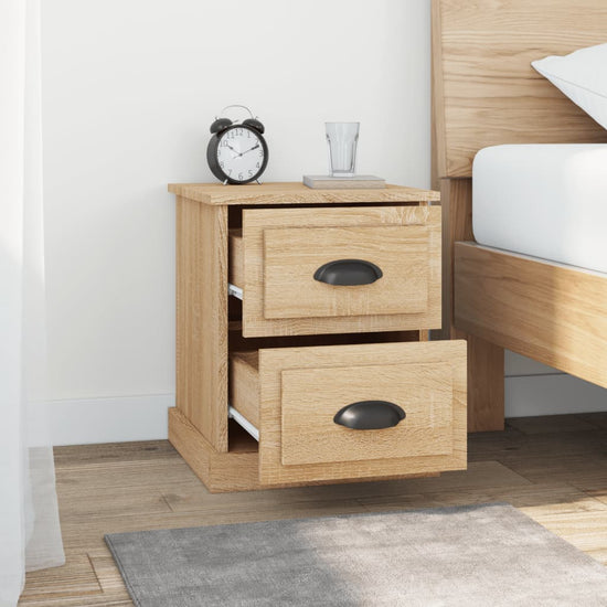 Nachtkastjes 2 st 39x39x47,5 cm bewerkt hout sonoma eikenkleur MeubelReus