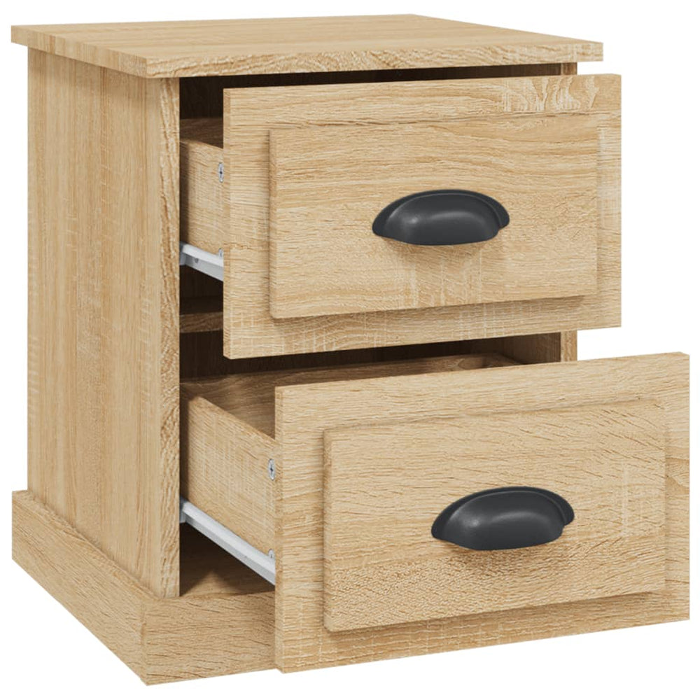 Nachtkastjes 2 st 39x39x47,5 cm bewerkt hout sonoma eikenkleur MeubelReus
