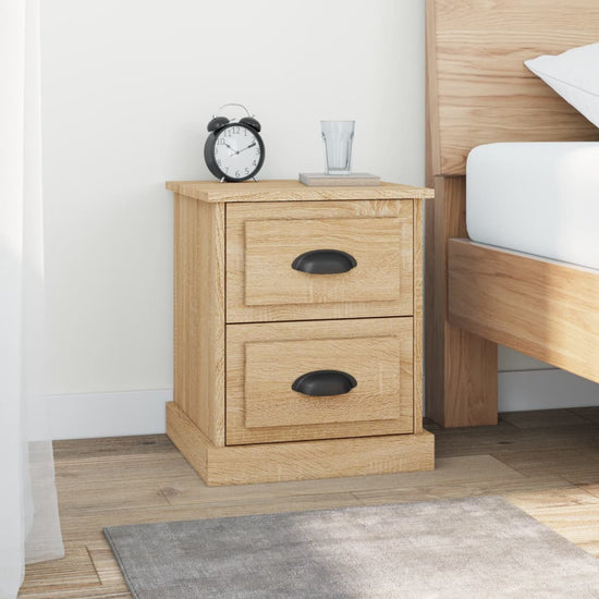 Nachtkastjes 2 st 39x39x47,5 cm bewerkt hout sonoma eikenkleur MeubelReus