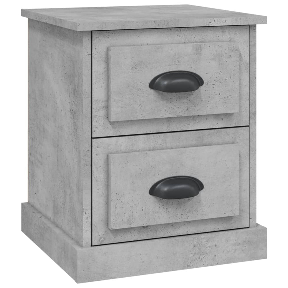 Nachtkastje 39x39x47,5 cm bewerkt hout betongrijs MeubelReus