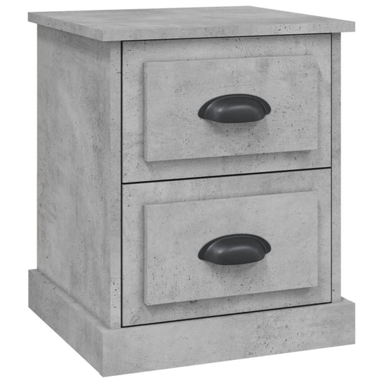 Nachtkastje 39x39x47,5 cm bewerkt hout betongrijs MeubelReus