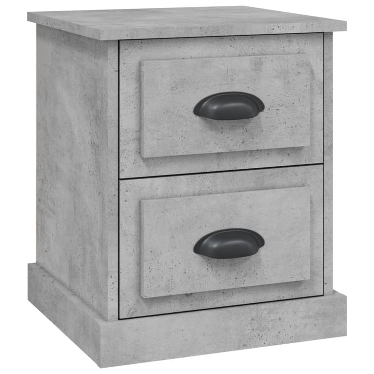 Nachtkastje 39x39x47,5 cm bewerkt hout betongrijs MeubelReus