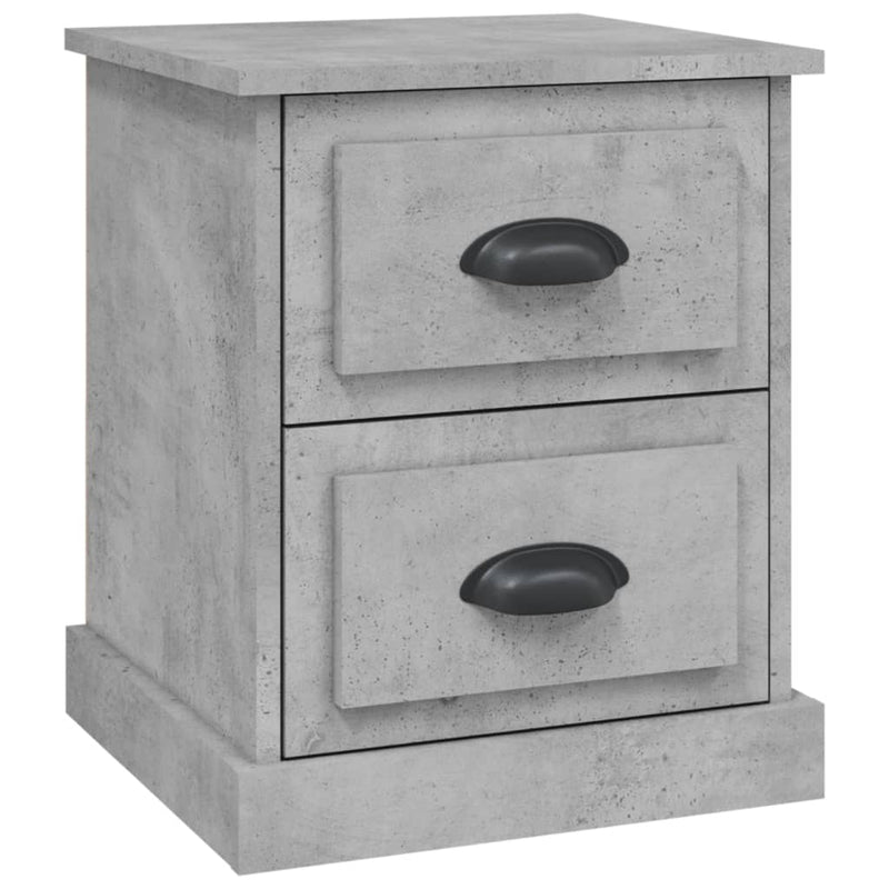 Nachtkastje 39x39x47,5 cm bewerkt hout betongrijs MeubelReus