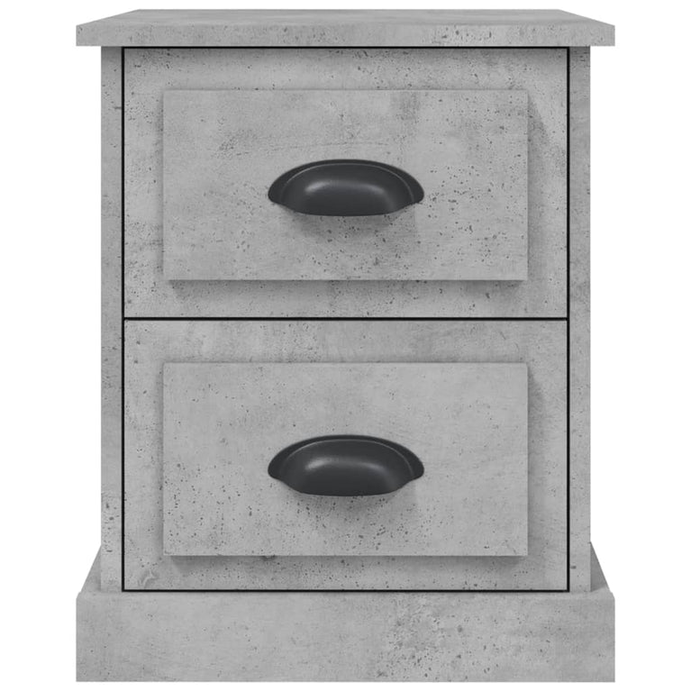 Nachtkastje 39x39x47,5 cm bewerkt hout betongrijs MeubelReus