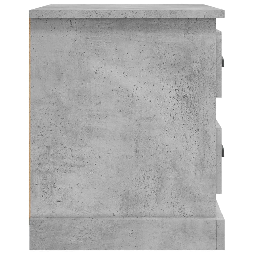 Nachtkastje 39x39x47,5 cm bewerkt hout betongrijs MeubelReus