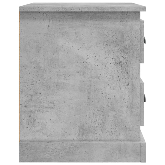 Nachtkastje 39x39x47,5 cm bewerkt hout betongrijs MeubelReus