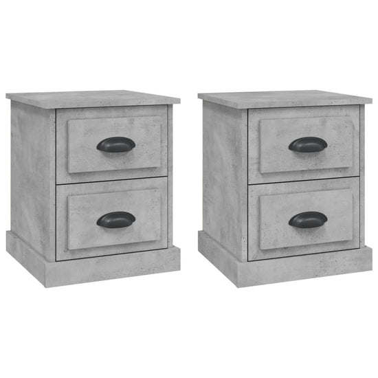 Nachtkastjes 2 st 39x39x47,5 cm bewerkt hout betongrijs MeubelReus