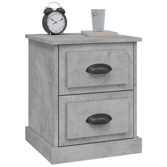 Nachtkastjes 2 st 39x39x47,5 cm bewerkt hout betongrijs MeubelReus