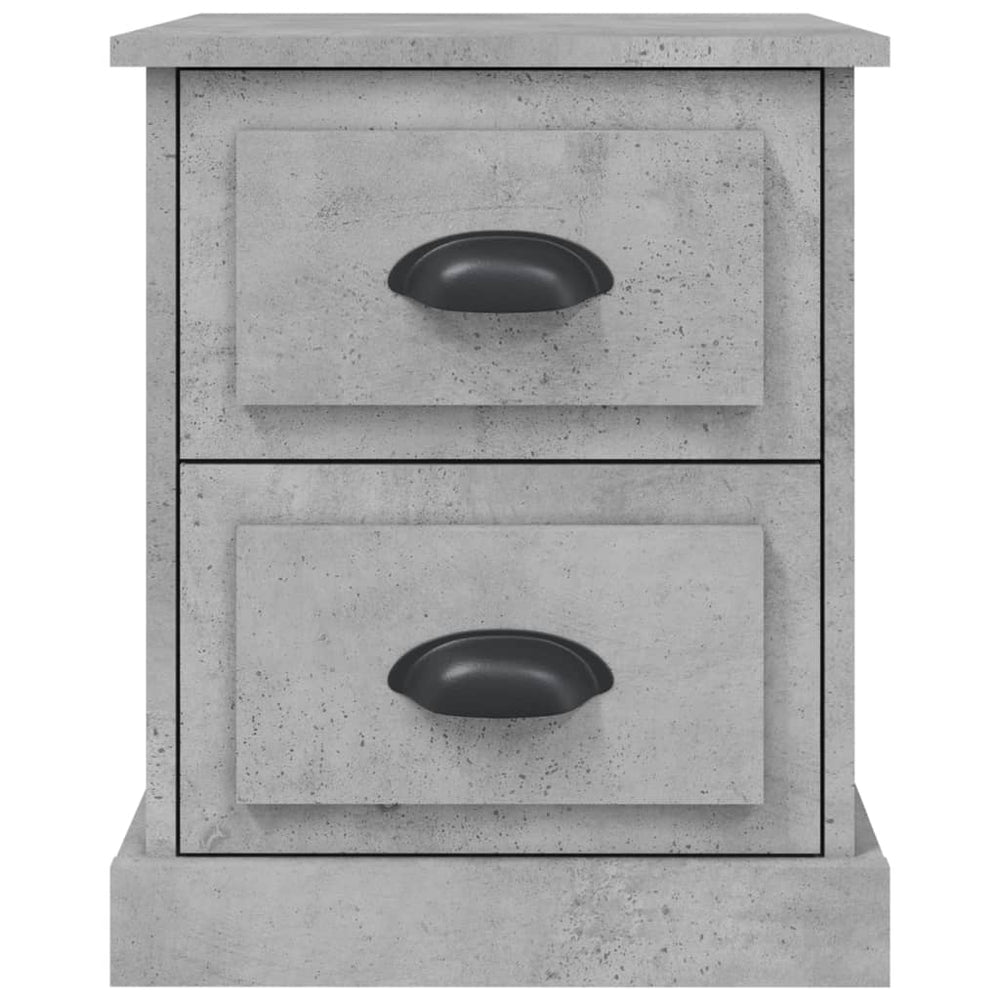 Nachtkastjes 2 st 39x39x47,5 cm bewerkt hout betongrijs MeubelReus