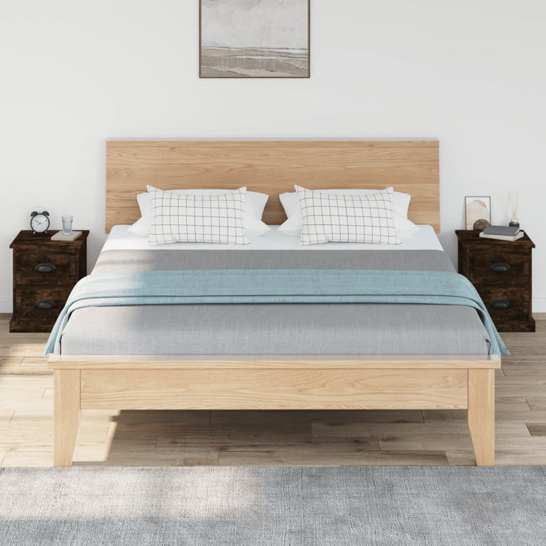 Nachtkastjes 2 st 39x39x47,5 cm bewerkt hout gerookt eikenkleur MeubelReus