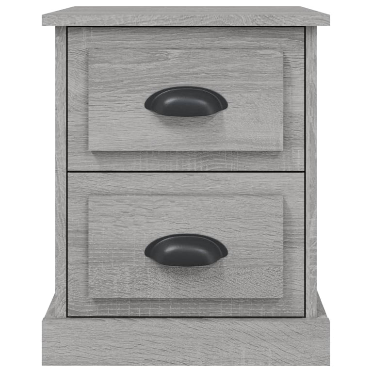 Nachtkastje 39x39x47,5 cm bewerkt hout grijs sonoma eikenkleur MeubelReus