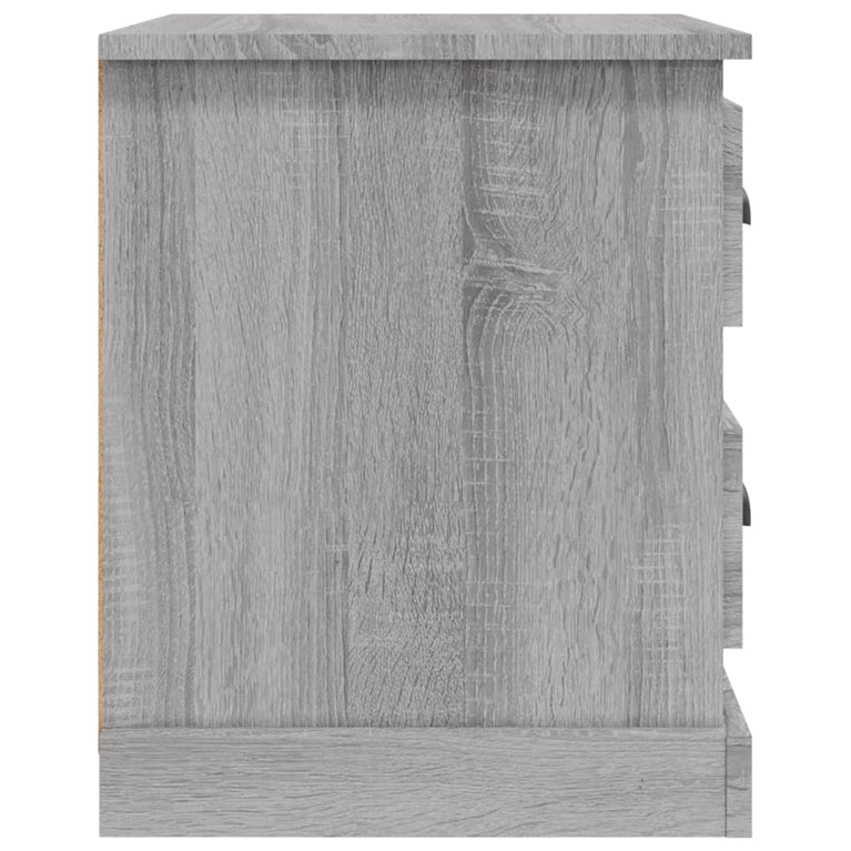 Nachtkastje 39x39x47,5 cm bewerkt hout grijs sonoma eikenkleur MeubelReus
