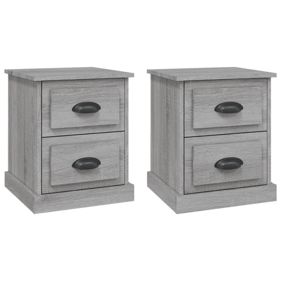 Nachtkastjes 2 st 39x39x47,5 cm bewerkt hout grijs sonoma eiken MeubelReus