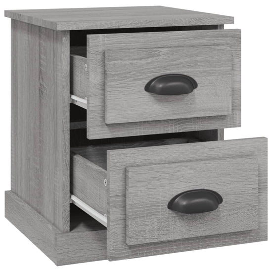 Nachtkastjes 2 st 39x39x47,5 cm bewerkt hout grijs sonoma eiken MeubelReus
