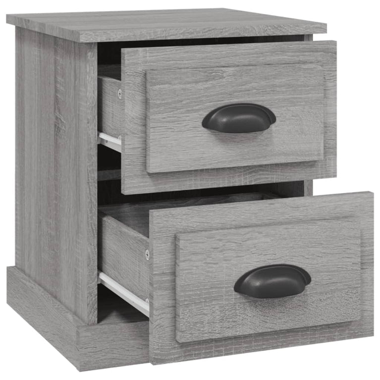 Nachtkastjes 2 st 39x39x47,5 cm bewerkt hout grijs sonoma eiken MeubelReus